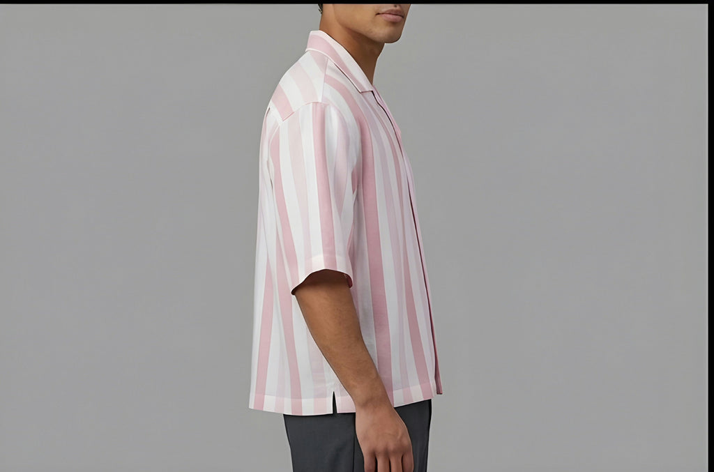 STRIPED EASY PINK SHIRT