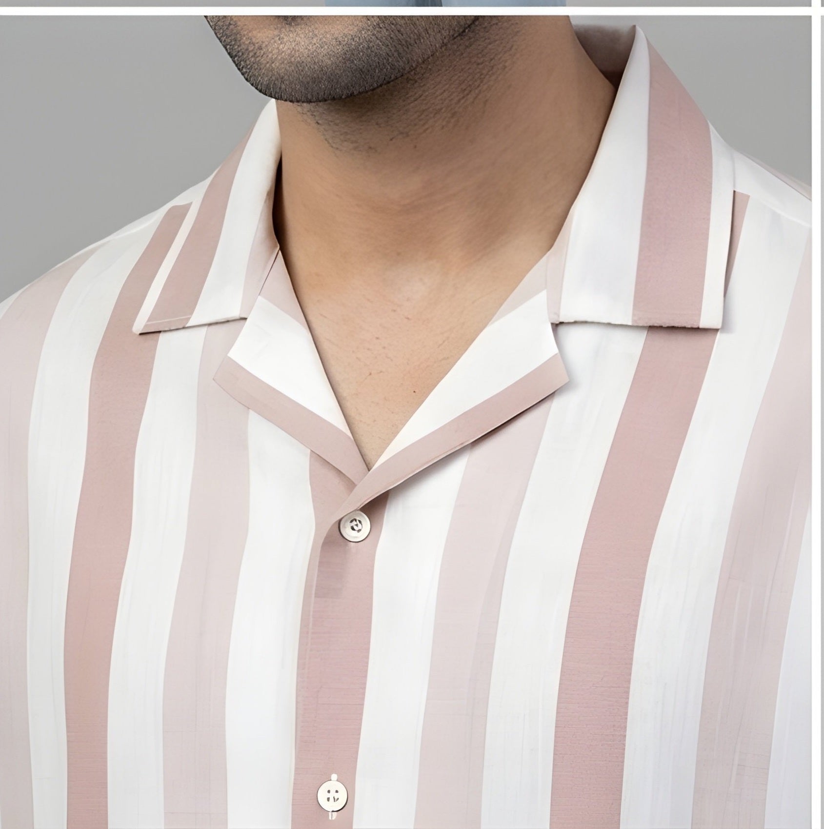 Broad Stipe Linen Look Shirt