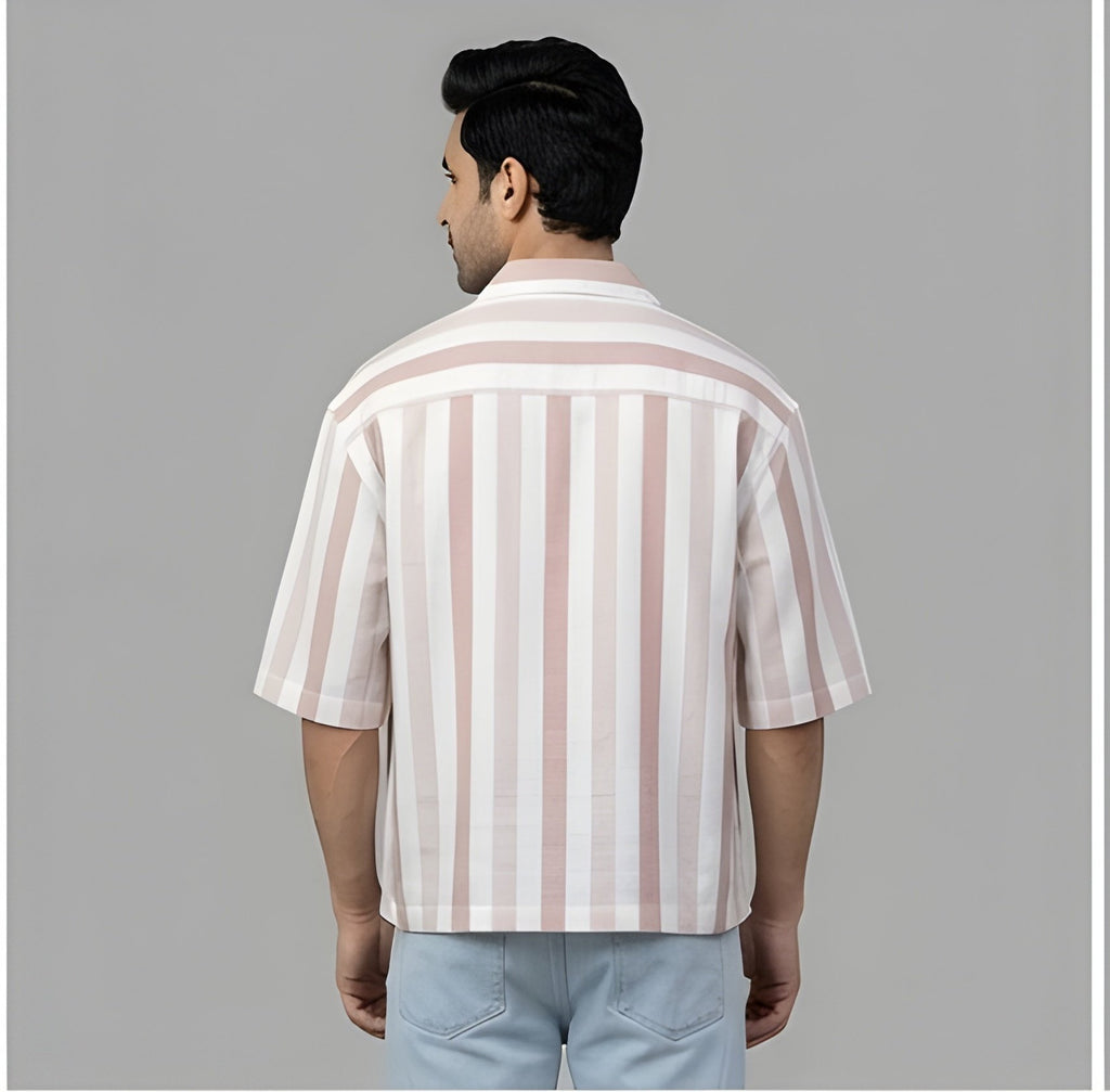STRIPED EASY DUSTY ROSE SHIRT