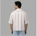 STRIPED EASY DUSTY ROSE SHIRT