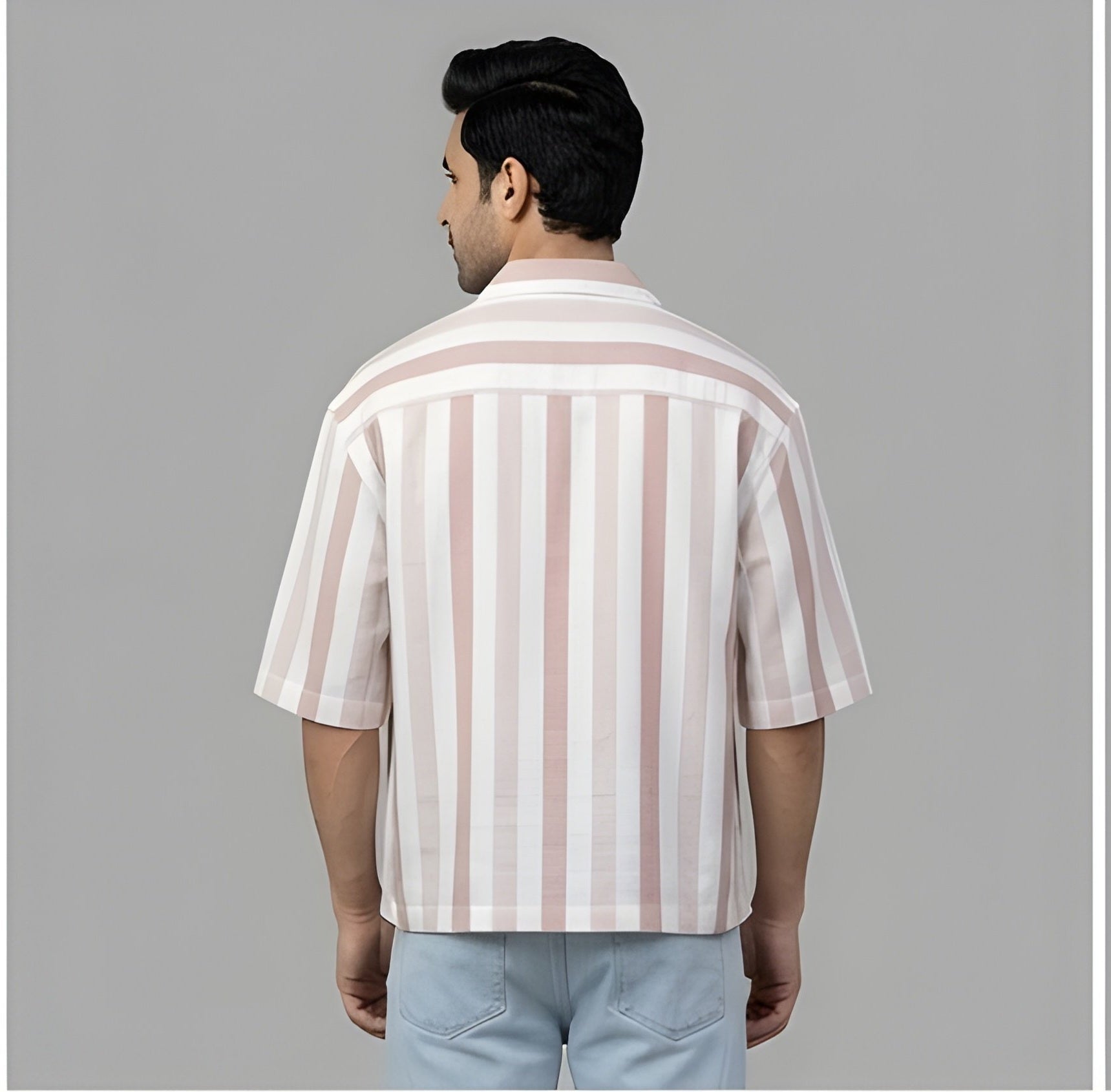 Broad Stipe Linen Look Shirt