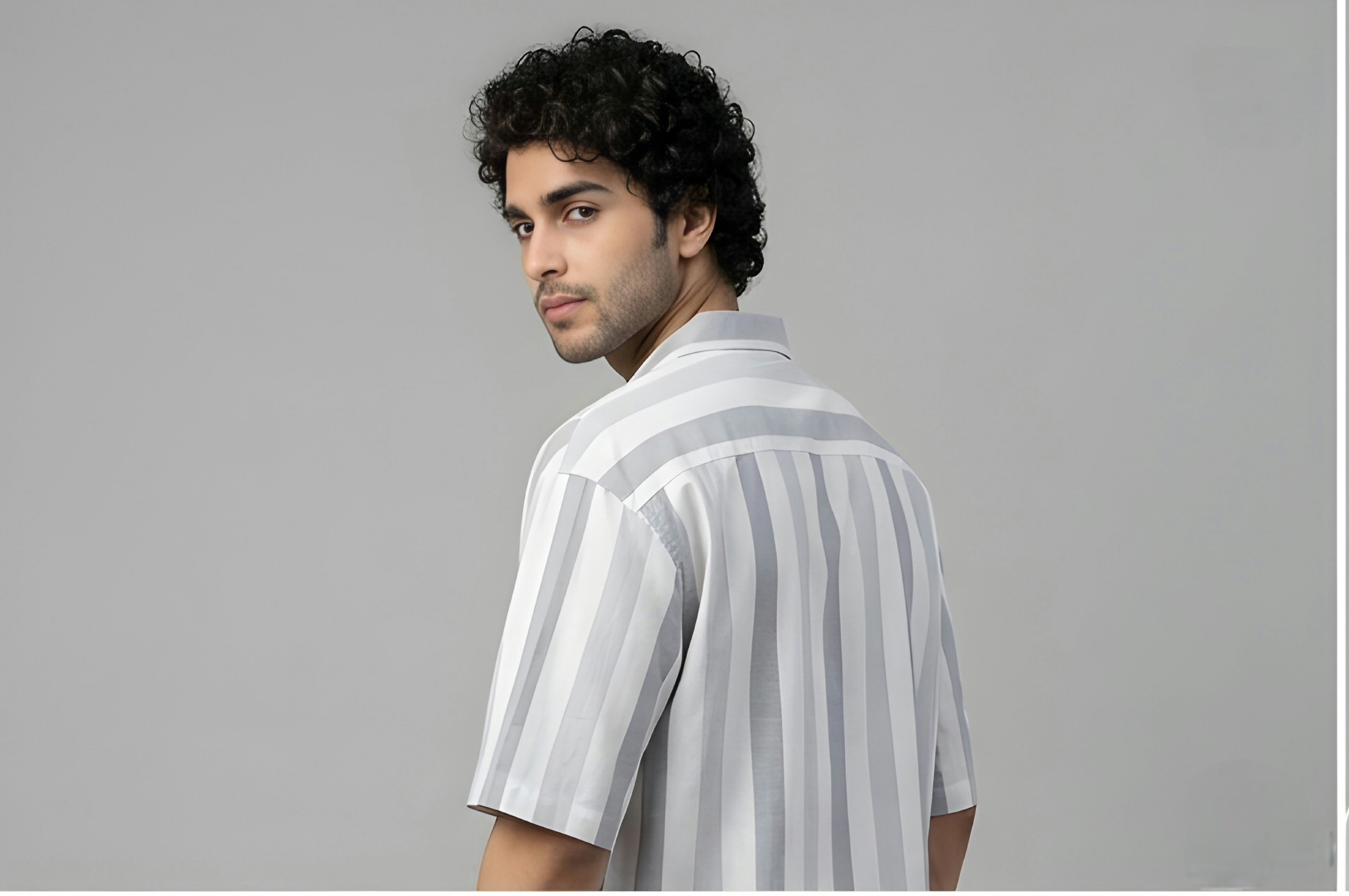 Broad Stipe Linen Look Shirt