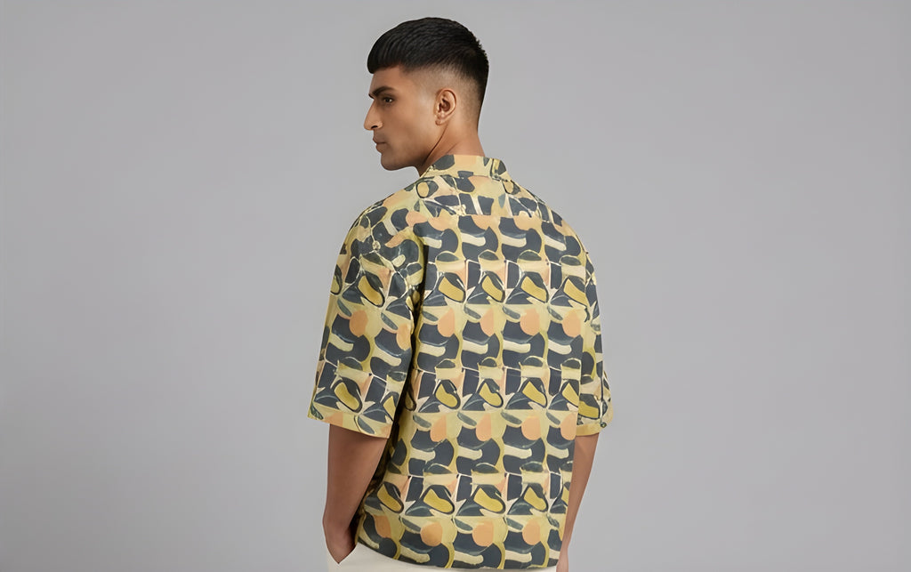 ARTISANAL ABSTRACTION TROPICAL PRINTED SHIRT
