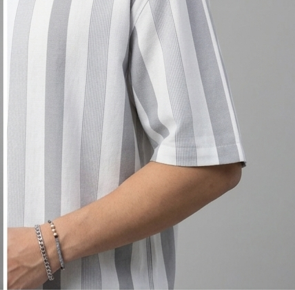 STRIPED EASY GREY SHIRT