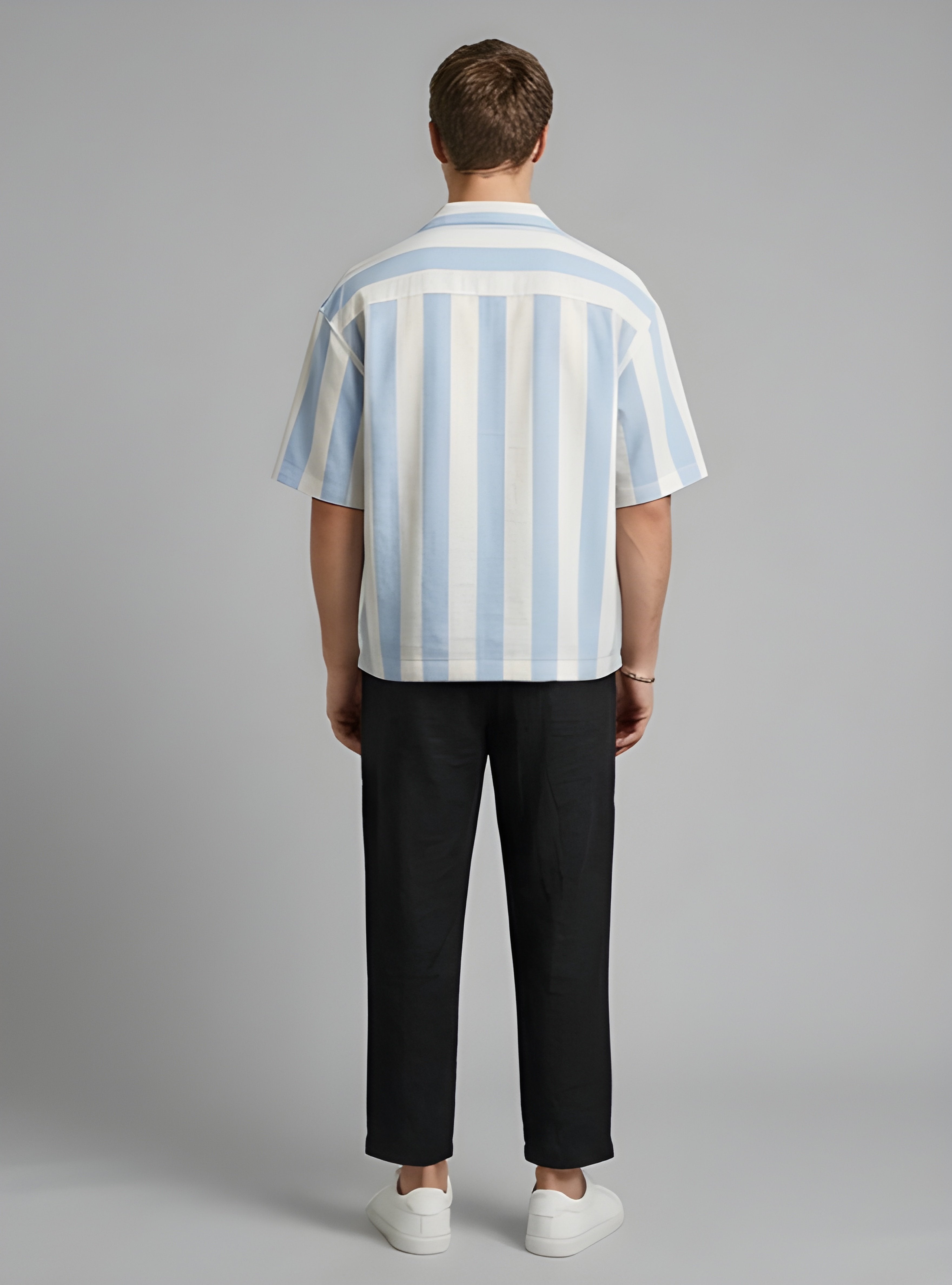 Broad Stipe Linen Look Shirt