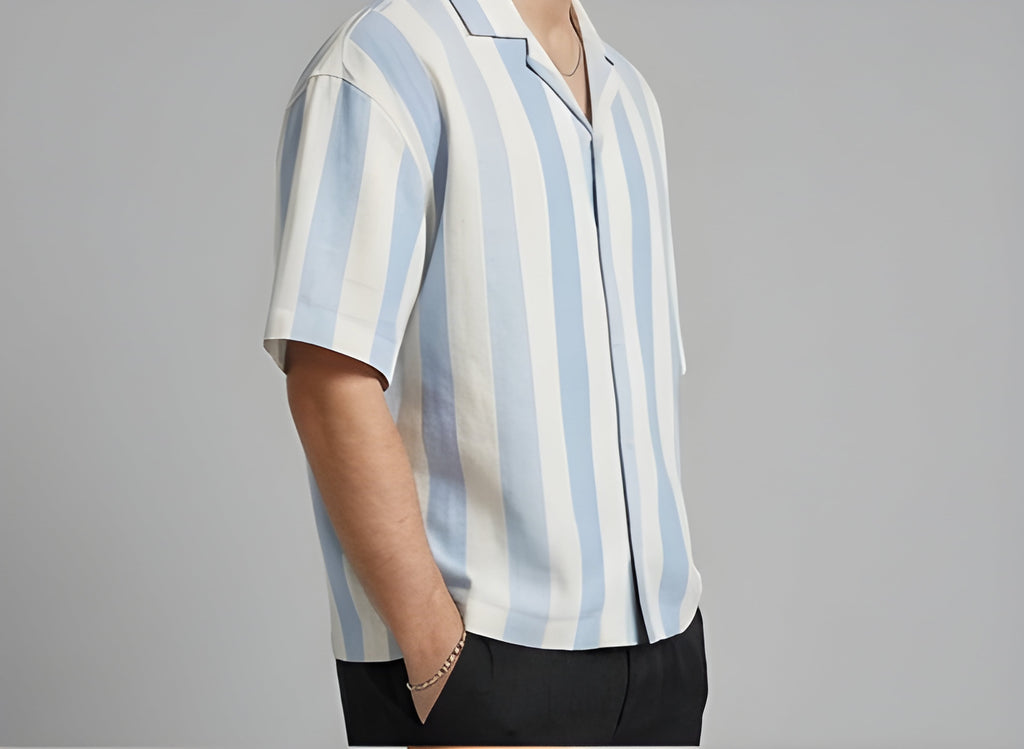 STRIPED EASY BLUE SHIRT