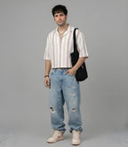 STRIPED EASY DUSTY ROSE SHIRT