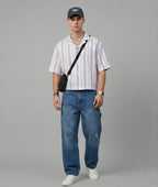 STRIPED EASY LAVENDER SHIRT