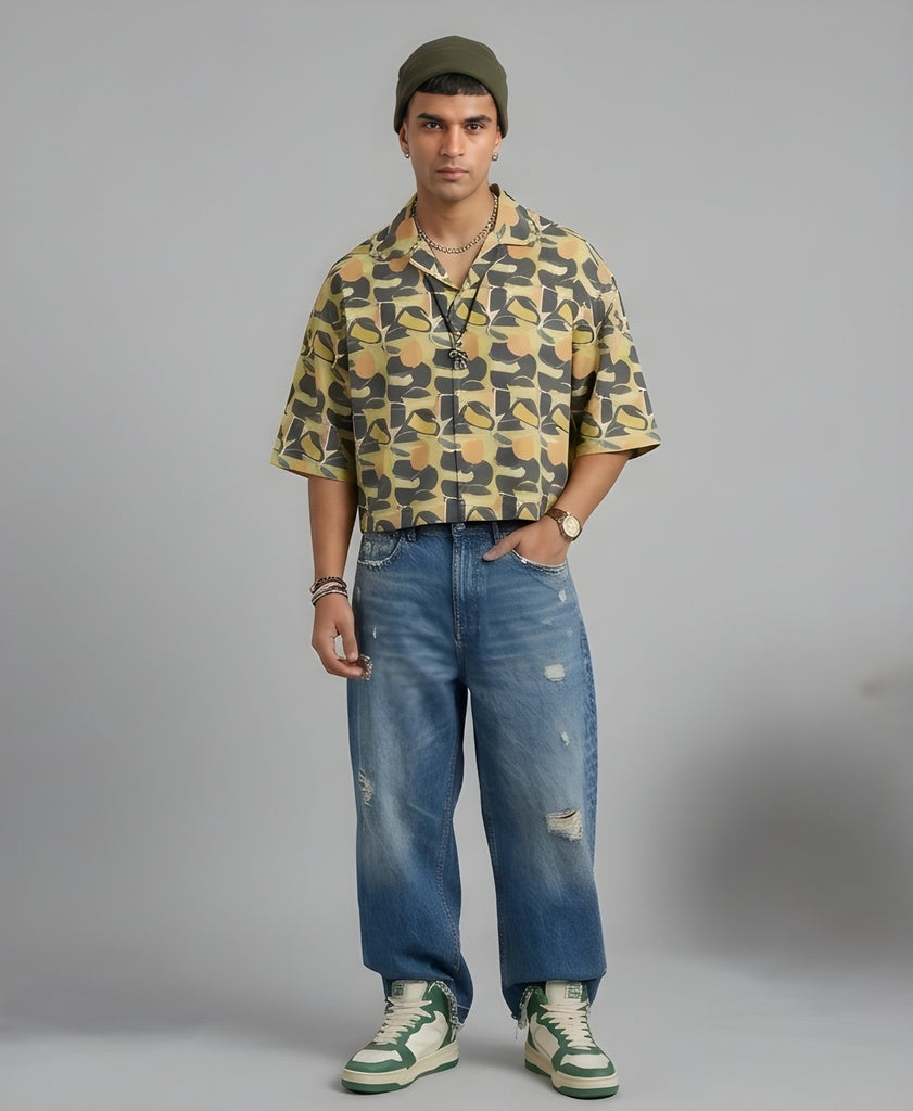 Broad Stipe Linen Look Shirt