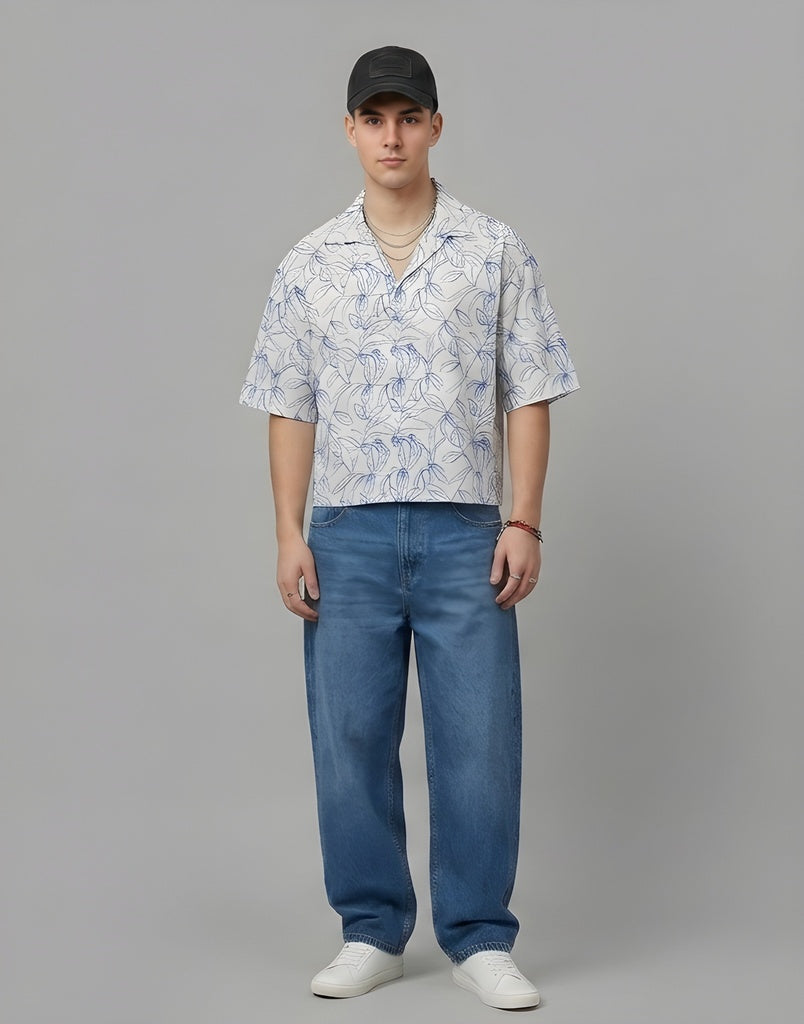 Broad Stipe Linen Look Shirt