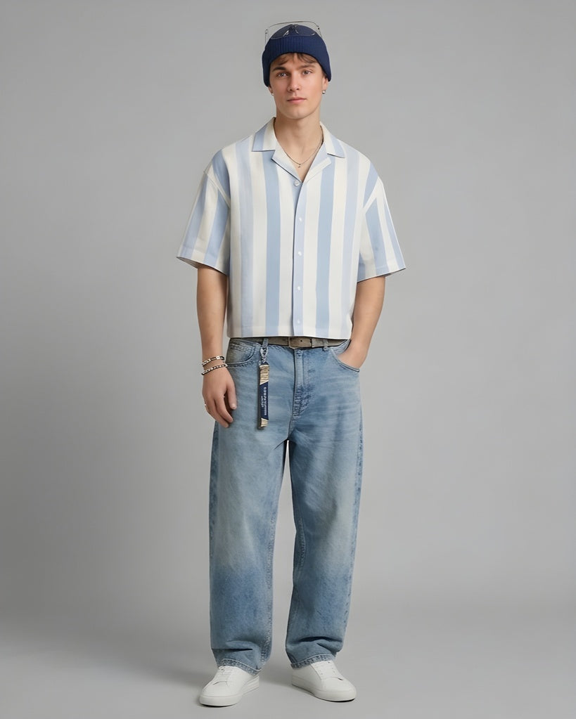 STRIPED EASY BLUE SHIRT