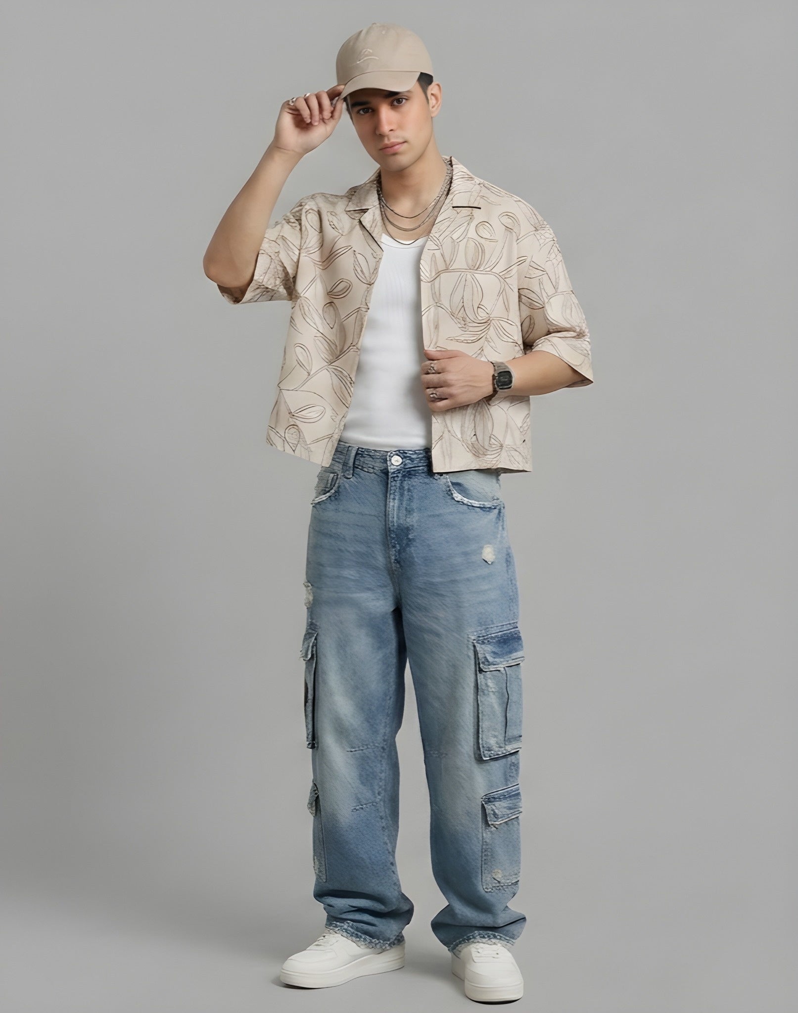 Broad Stipe Linen Look Shirt