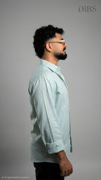 Sea Mist Linen Shirt – Premium Pure Linen | Regular Fit | Full Sleeve