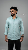 Sea Mist Linen Shirt – Premium Pure Linen | Regular Fit | Full Sleeve