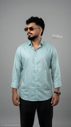 Sea Mist Linen Shirt – Premium Pure Linen | Regular Fit | Full Sleeve