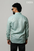 Sea Mist Linen Shirt – Premium Pure Linen | Regular Fit | Full Sleeve