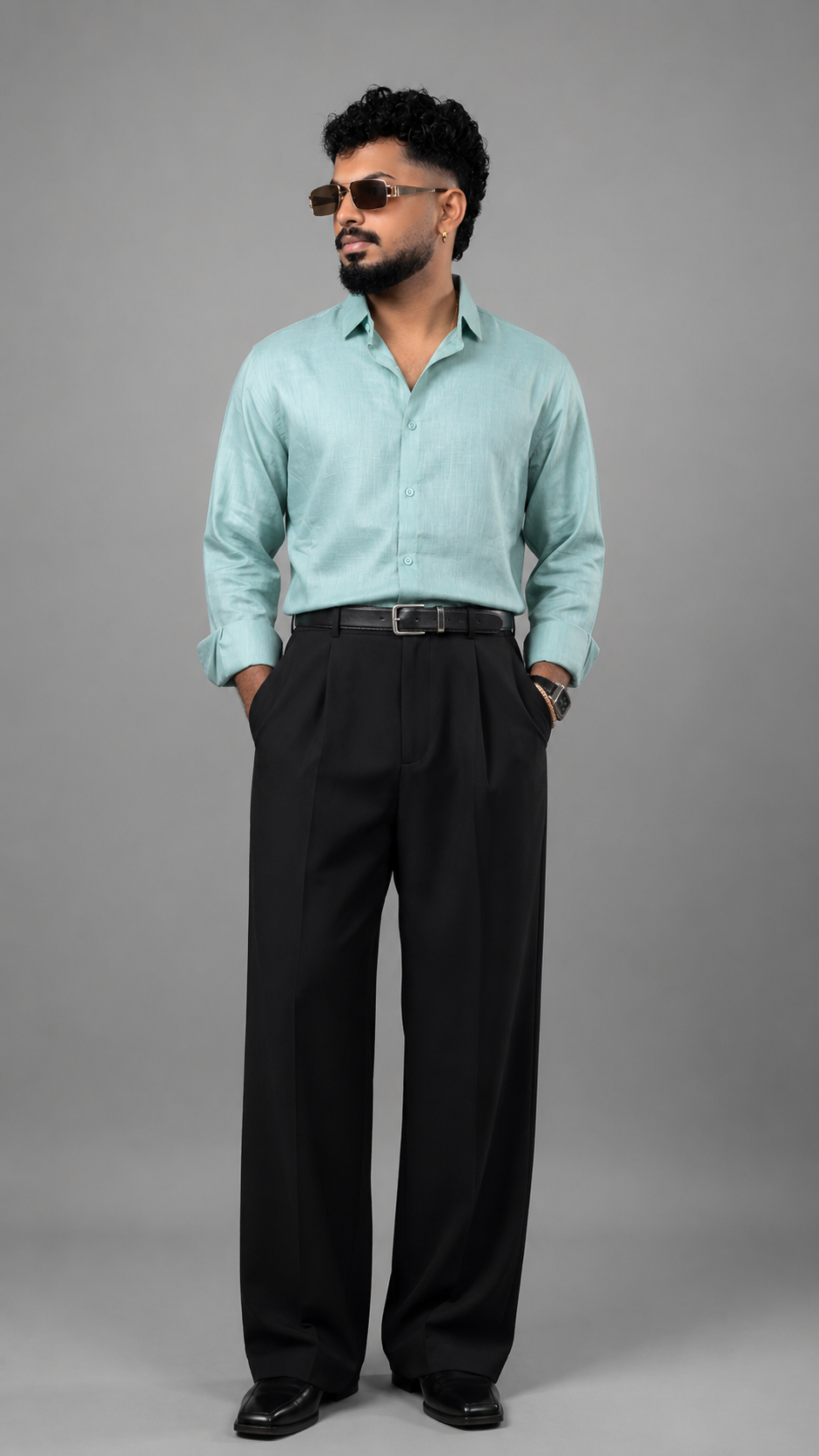 Sea Mist Linen Shirt – Premium Pure Linen | Regular Fit | Full Sleeve